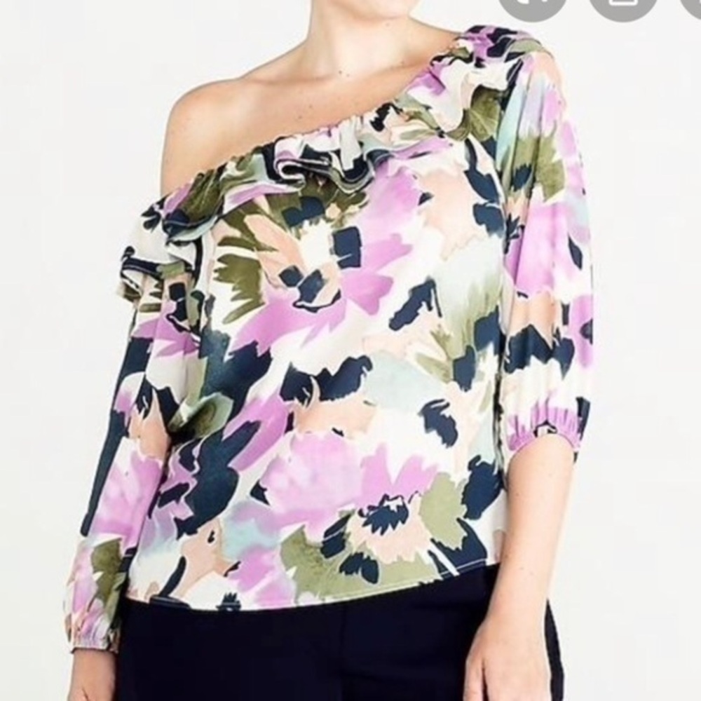 J Crew Mercantile Convertible Blouse Spring Floral